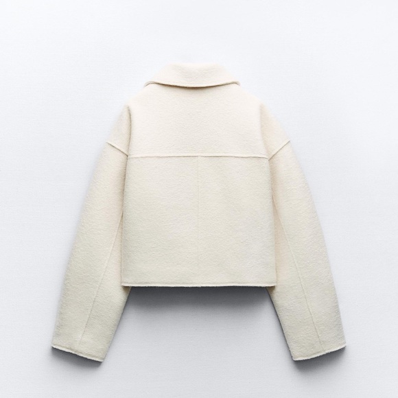 ZARA CROPPED BOUCLÉ JACKET - Picture 4 of 4